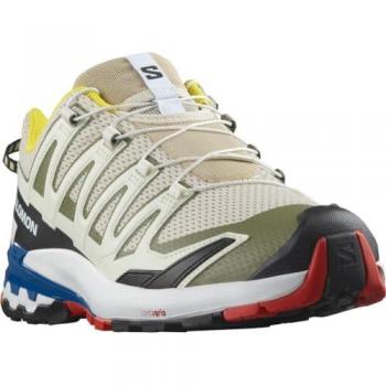Salomon - Zapatillas de trail running de hombre XA PRO 3D V9, Rainy Day / White / Lapis Blue, Beige Verde Negro Azul, Código 471188, Talla 46 2/3 EU