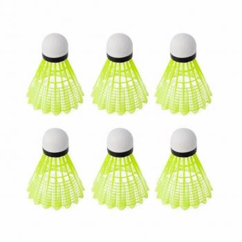 6pcs amarillo bádminton deporte formación pelota de bádminton profesional Durable Set – Amarillo