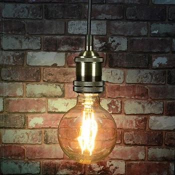 Lyyt Vintage Single Pendant Cord Set Antique Brass