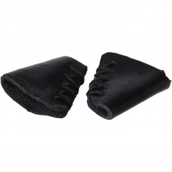Prym – Extremos/Cord Detiene/Nudo Covers, Cuero, Negro, 25 mm, 2 Piezas