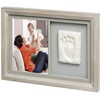 Baby Art Tiny Touch Wall Print Frame Stormy - Marco foto con huella, color gris