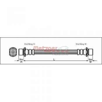 Metzger 4111409 Tubo flexible de frenos