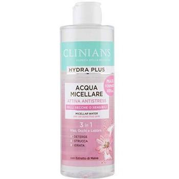 Agua Micelar Clinians Hydra Plus 3 en 1 Antiestrés para Piel Seca o Sensible 400 ml
