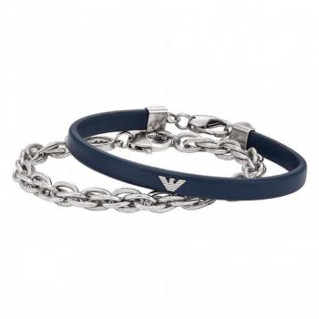 Pulsera Hombre Emporio Armani EGS2943SET, Acero inoxidable, Diseño elegante, Ajustable, Estilo moderno