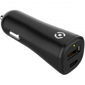 Cargador de coche Celly GRS USB-A + USB-C 32W - 100% plástico reciclado