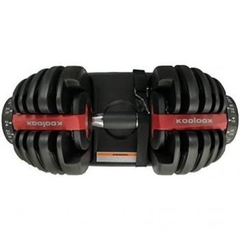 Par de Mancuernas ajustables, mancuernas de peso regulable, 24 kg, peso total de las dos 48 kg