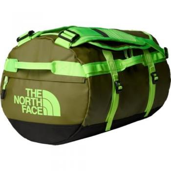 The North Face Base Camp Duffel S - Bolsa de Viaje Unisex, Color Verde Oliva/Safety Green, Capacidad 50L, Material resistente al agua, Diseño duradero y versátil, Ideal para actividades al aire libre y viajes