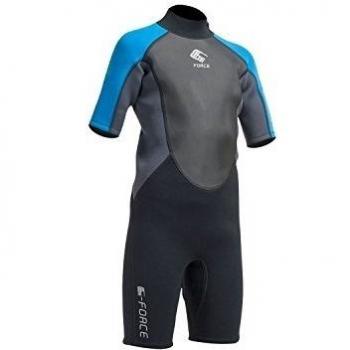 Gul Junior G-Force 3mm Flatlock T2 Shorty Wetsuit 2017 - Black/Zafer T3