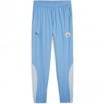 Pantalón de chándal prematch Manchester City 2023/24 - Características: diseño oficial del equipo, tejido ligero y transpirable, ajuste cómodo, elástico en la cintura, bolsillos laterales con cremallera, log