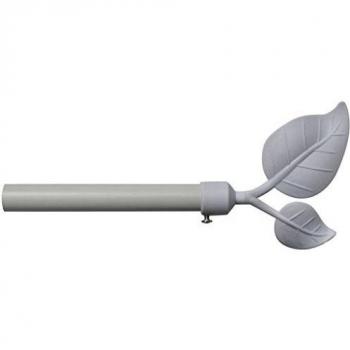 vidaXL Barra de cortina extensible terminales decorativos 2 uds blanca