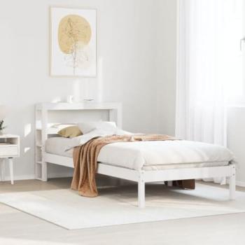 Cama solar sin colchón blanca 100x200 cm madera maciza pino