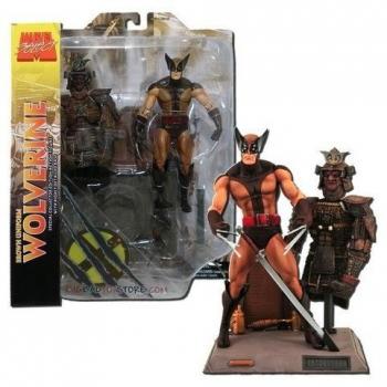 Figura Articulada Lobezno Base Samurai Marvel Select
