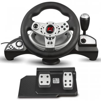 Volante Racing Nano RS RS700 - Mando y Volante USB Analógico/Digital para Android, Nintendo Switch, PC, PlayStation y Xbox