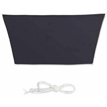 Toldo Vela Trapezoidal Impermeable con Protección UV y Cuerdas para Tensar, 3x5.5x4x4 m, Gris