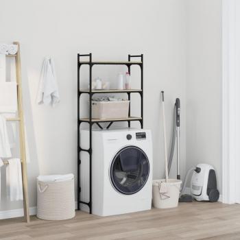 Estante multicapa para lavadora Sonoma de madera de ingeniería roble, dimensiones 67x25x163 cm