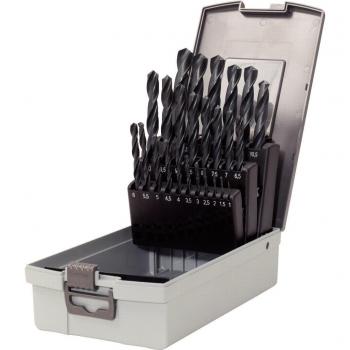KS Tools 330.1623 Juego de brocas helicoidales HSS-R en casete de plástico, 25 pzs, 1-13mm