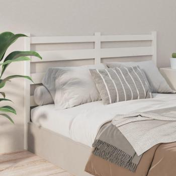Cabecero para cama blanca 186x4x100cm madera maciza de pino