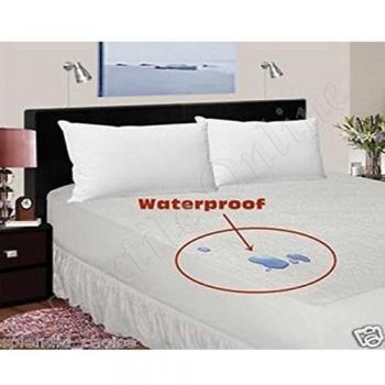 Textile Online alta calidad impermeable de rizo sábana bajera ajustable protector de colchón, 100% poliéster/poliéster, Super King