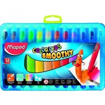 Maped 836112 - Estuche 12 ceras acuarelables