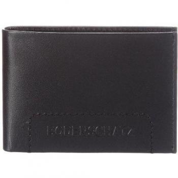 Bodenschatz Novara - Monedero de cuero hombre, color negro, talla 10x7x3 cm