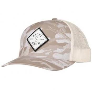 Salty Crew Gorra Sealine Retro Trucker - Gorro de camionero con diseño retro, malla trasera para ventilación, ajuste snapback, logotipo bordado en el frontal, y visera curvada