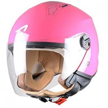 Astone Helmets Mini Jet Army Casco Jet, color Rosa