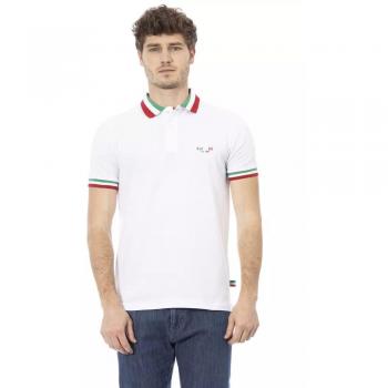 Baldinini Trend White Cotton Polo Shirt - XL