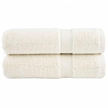Toallas de baño SOLUND 2 piezas Crema 50x100 cm 600g/m²