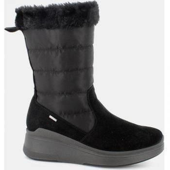 Botas de mujer en piel y sintético de media caña acolchadas con forro de goretex