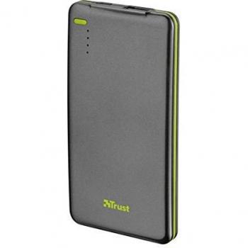 Trust Urban Thin Powerbank - Batería externa extra fina para dispositivos móviles de 4000 mAh, gris