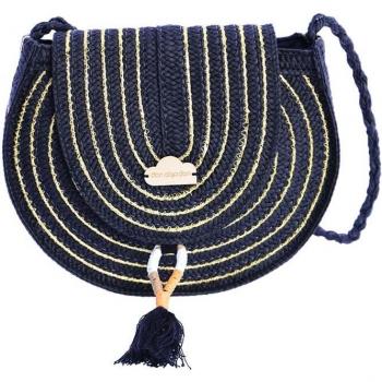 Bolso de hombro para mujer DON ALGODON Coimbra de rafia con cremallera