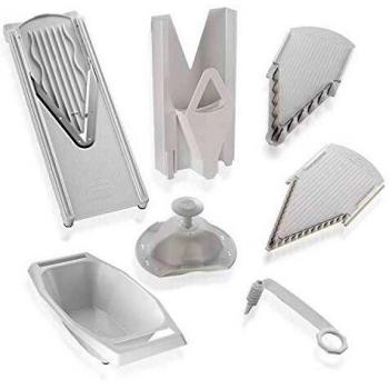 Börner V3 mandolina Slicer Special Set: Cortador de Vegetales, Frutas y Verduras Profesional - Blanco
