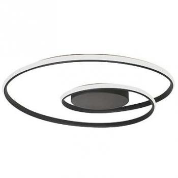 Lámpara de techo LED regulable 48W cuerpo negro 62x62x10cm 3000K