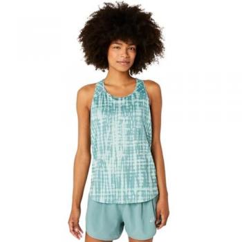 Camiseta sin mangas ASICS Road All Over Print azul claro mujer - S
