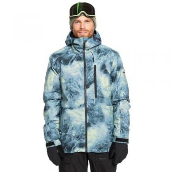 Chaqueta de Esquí Quiksilver Misión Impresa Verde Celery para Hombre XL