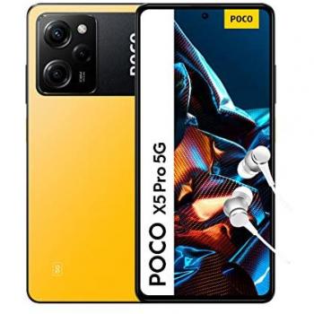 POCO X5 Pro 5G - Smartphone de 6GB RAM y 128GB ROM, Pantalla de 6.67” FHD+ POLED con tasa de refresco de 120Hz, Color Amarillo (Yellow),