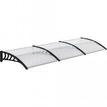 Outsunny Marquesina Exterior para Puertas y Ventanas 300x96 cm Tejadillo de Protección Policarbonato Transparente