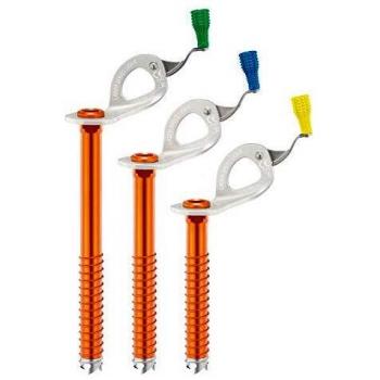 Petzl Laser Speed Light Ice Screw 17cm - Lightweight, Durable, Blue/Orange