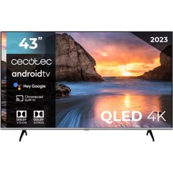 Televisor QLED 43 Smart TV V1 Series VQU10043 Cecotec. 4KUHD, Android 11, Diseño Frameless, MEMC, Dolby Vision y Dolby Atmos, HDR10, Wide Color