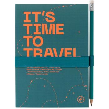 Planificador y diario de viaje Kokonote verde azulado inglés