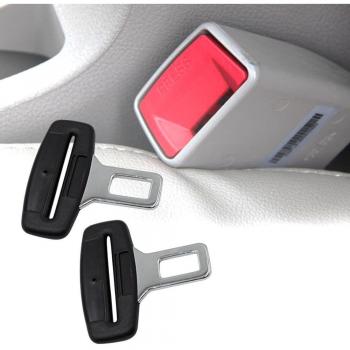 Boonor 2ps Cinturones de seguridad De Seguridad De Coche Universal De Fibra De Carbon Clip Abrazadera Enganche Conector de Cinturon Seguridad para Sillas Asientos de Auto Coche Vehículo