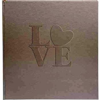 Álbum de fotos tradicional Amor Blanco - 60 páginas blancas + hojas de cristal - 240 fotos - Cubierta blanca 30x31cm