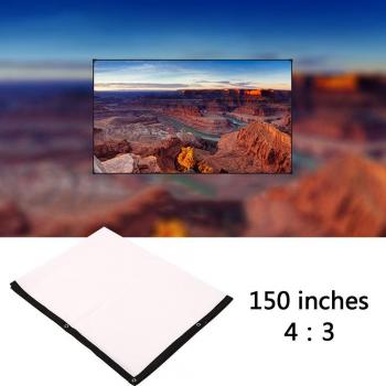 Proyector portátil Amzdeal de 150 pulgadas, pantalla de proyección blanca 4:3 para cine en casa y fiestas interiores/exteriores