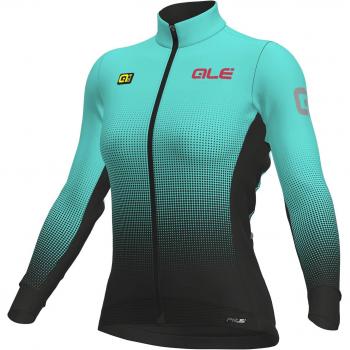 Alé PR-S Dots DWR Maillot Manga Larga para Mujer, Negro/Turquesa, 160
