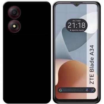 Funda de Silicona Gel TPU Negra para Zte Blade A34 4G