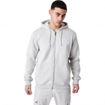 Project X Paris Origin Zip-Up Hooded Sweatshirt in Light Grey for Men
