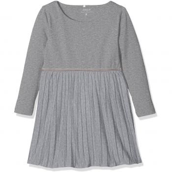 NAME IT Nitficarla Ls Dress F Mini, Vestido para Bebés, Gris