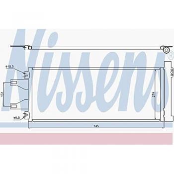 Condensador de aire acondicionado NISSENS 94986, sistema de refrigeración, compatible con varios modelos de vehículos, fabricado con materiales de alta calidad para garantizar durabilidad y eficiencia en el rendimiento del aire acondicionado