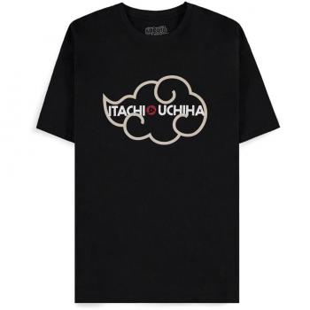 Camiseta de Naruto Shippuden - Itachi Uchiha - Talla M - 100% Algodón, Jersey - Color Negro