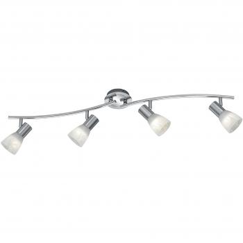 Plafón LED Orientable Levisto 4 Focos E14 Níquel Mate 1880lm 3000K